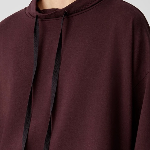 Traceable Organic Cotton Jersey Funnel Neck Box-Top Boxy Fit, Short Length SZ L - Picture 4 of 12